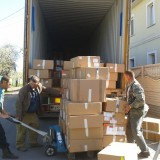 Humanitarian aid truck from Ireland